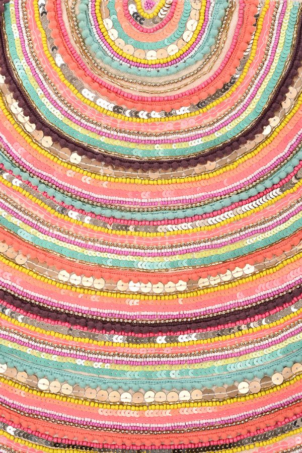 Vibrant Hand Embellished Rainbow Hand Beaded Tote - Image 2