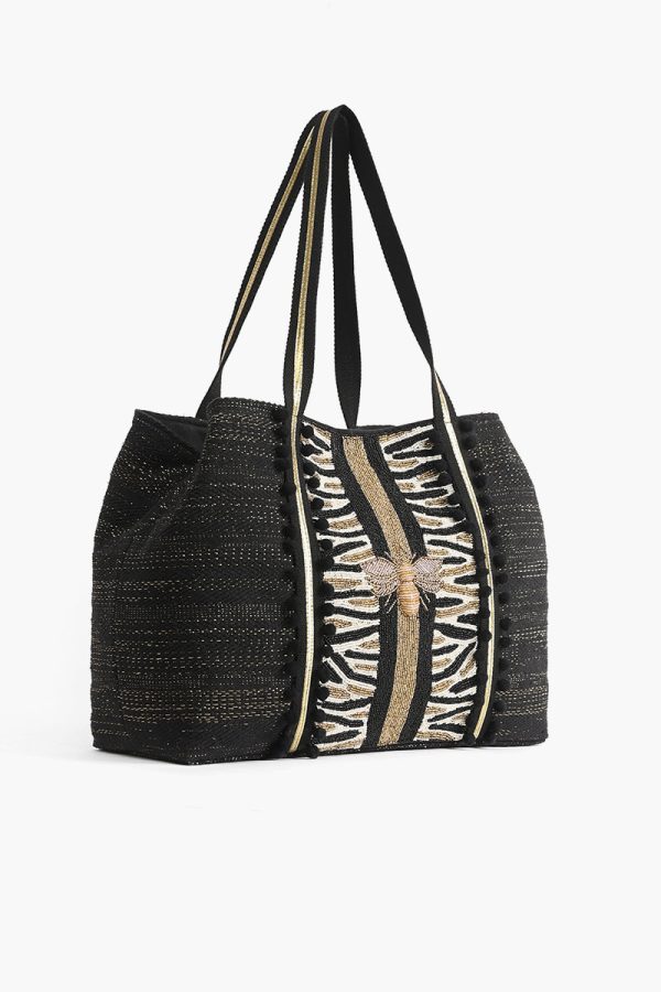 Bee Glam Hand Beaded Bee Tote - Image 3