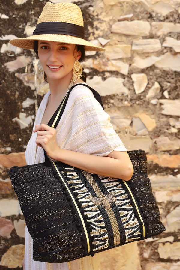 Bee Glam Hand Beaded Bee Tote - Image 6