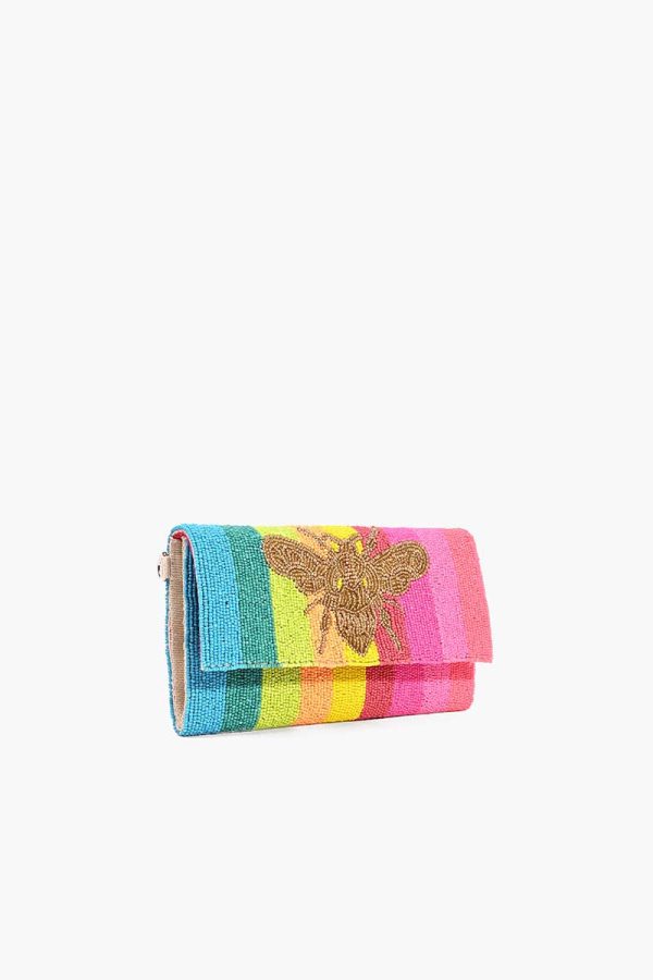 Rainbow Bee Beaded Clutch - Image 4
