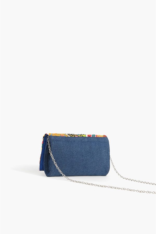 Watch Over Me Evil Eye Denim Clutch - Image 3