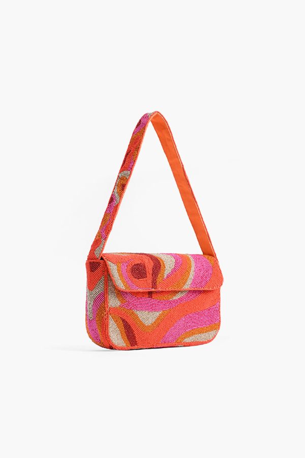 Golden Poppy Embellished Shoulder Bag - Image 3