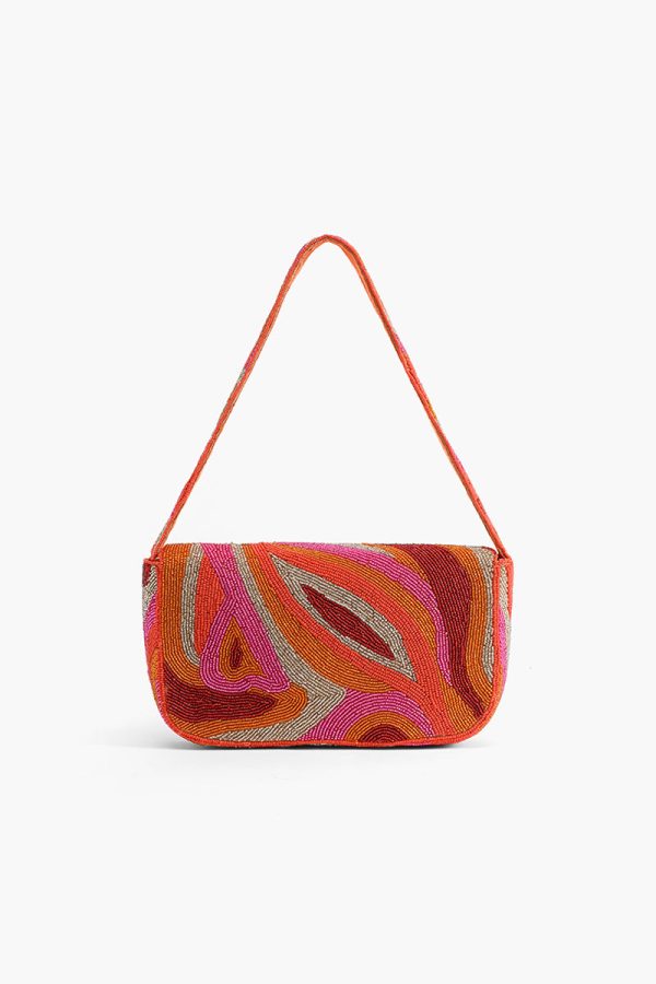 Golden Poppy Embellished Shoulder Bag - Image 5