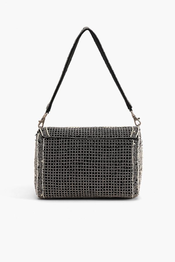 Smoked Pearl Hand Beaded Shoulder Bag - Image 3
