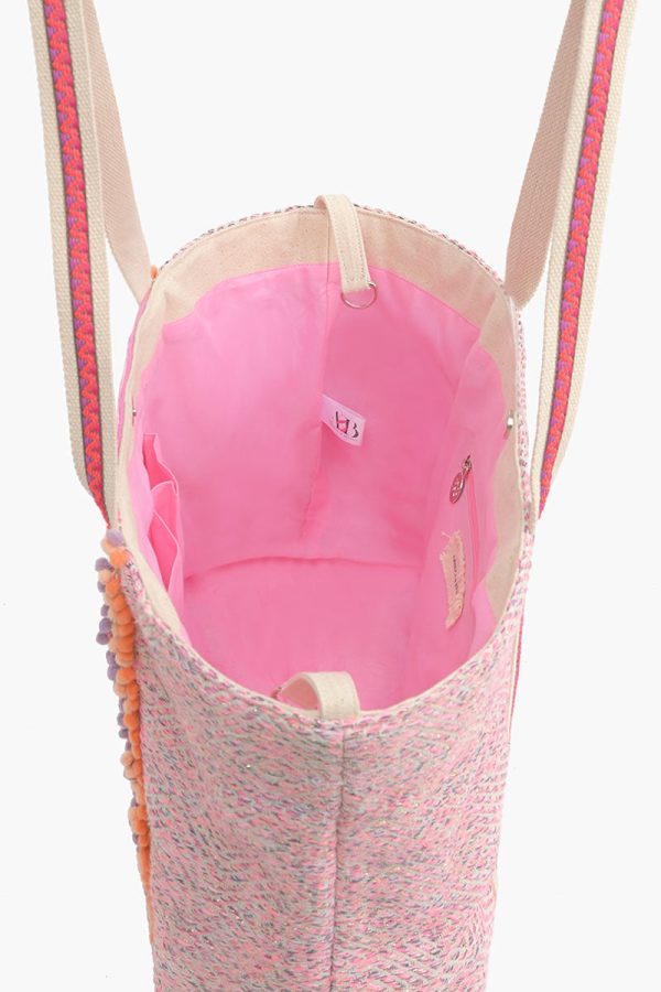 Orange to Mauve Ombre Embellished Tote - Image 5