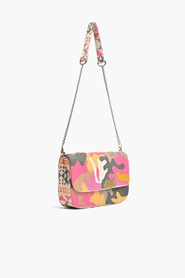 Pink Camo Embellished Shoulder Bag - Image 2