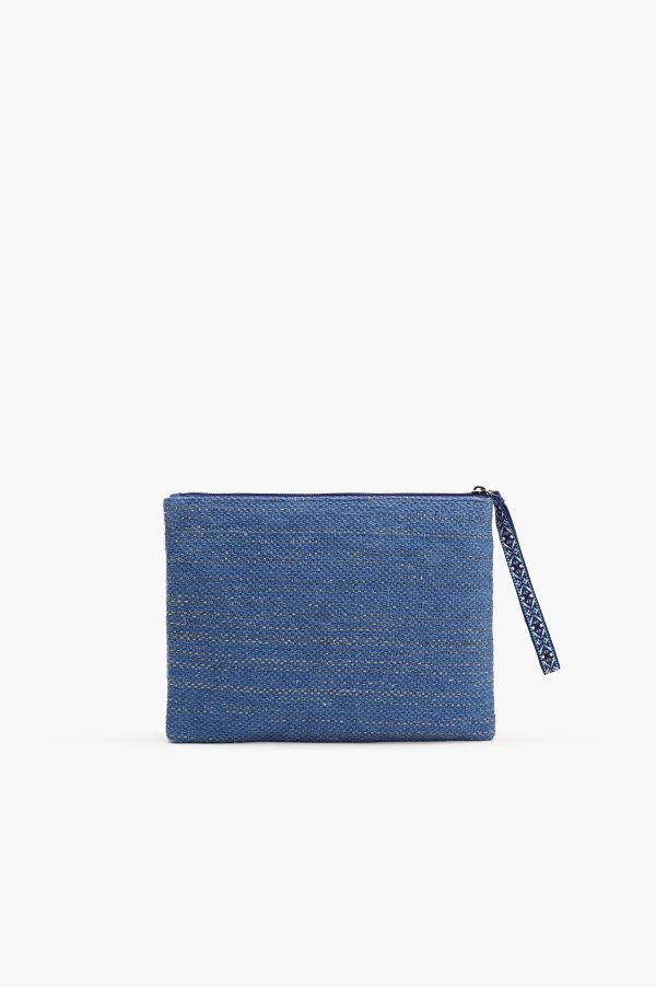 Blue Bee Wristlets Hand-Woven Jacquard Design - Image 2