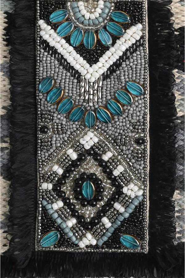 Southwest Stone Beaded Shoulder Bag - Image 2