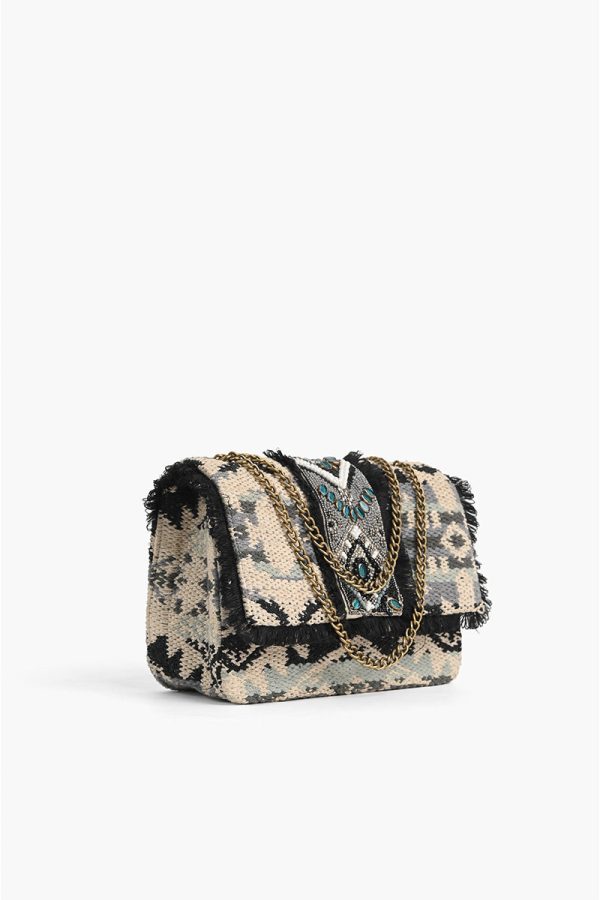 Southwest Stone Beaded Shoulder Bag - Image 3