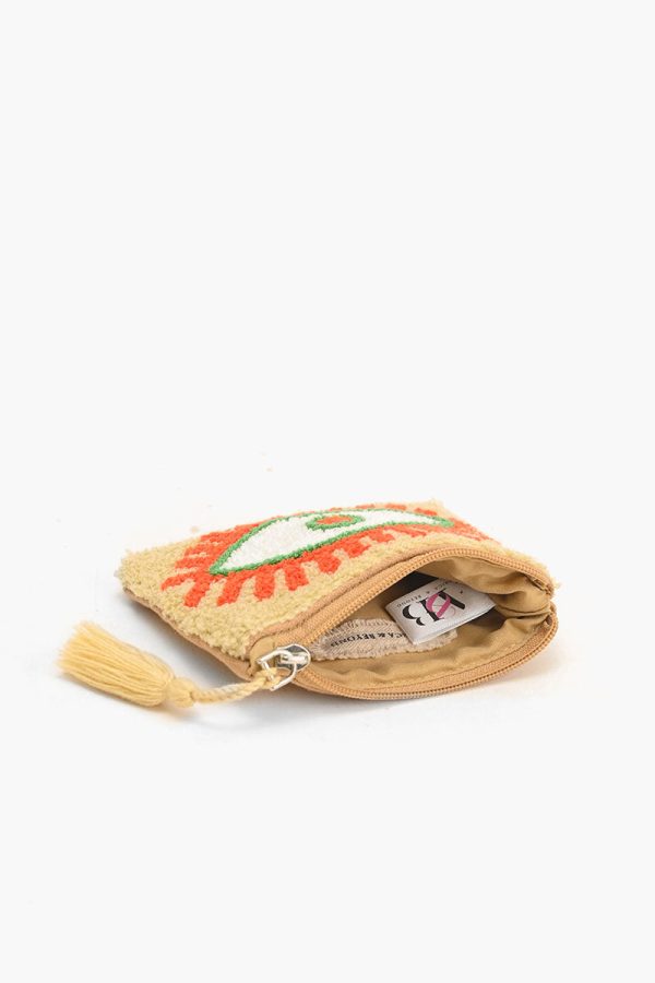 Blazing Beige evil eye coin pouch - Image 3