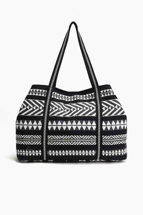 Ikat Noir Elegance Tote - Image 4