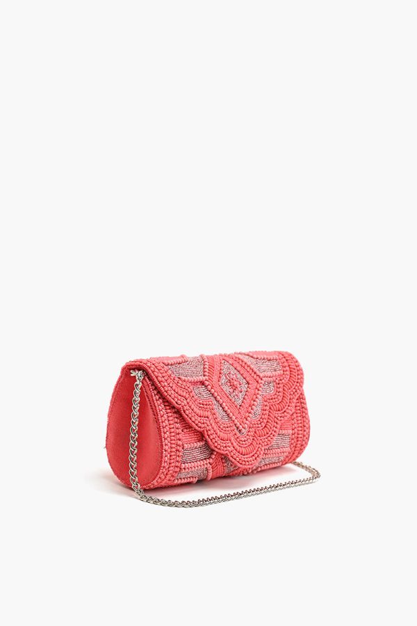 Raspberry Royale Embellished Evening Clutch - Image 4