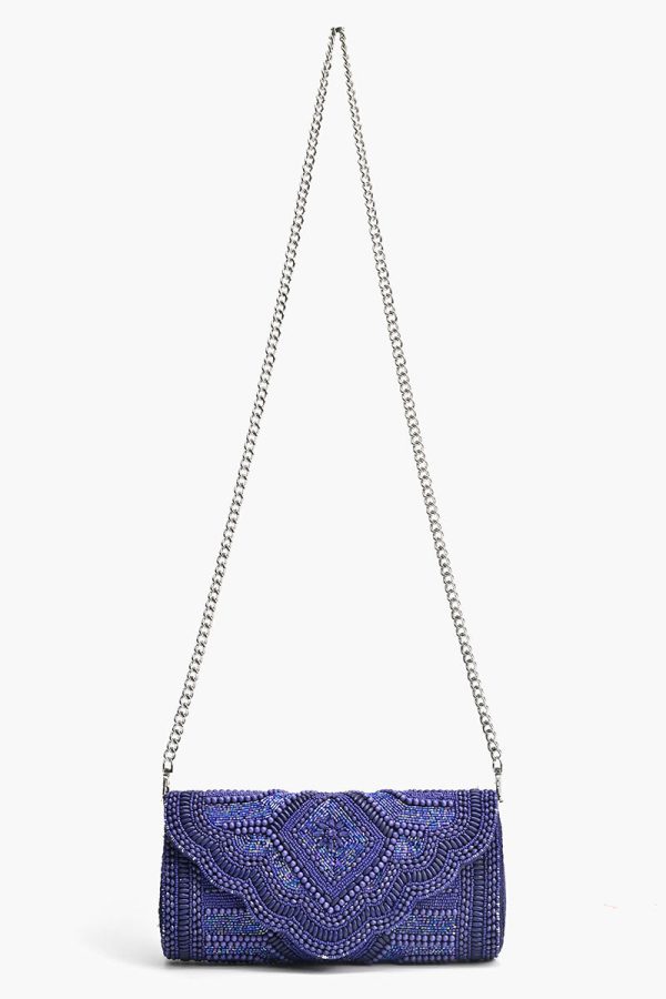 Midnight Sapphire Starlight Evening Clutch - Image 3
