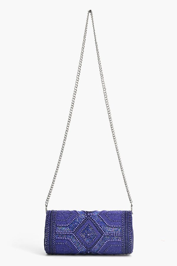 Midnight Sapphire Starlight Evening Clutch - Image 5