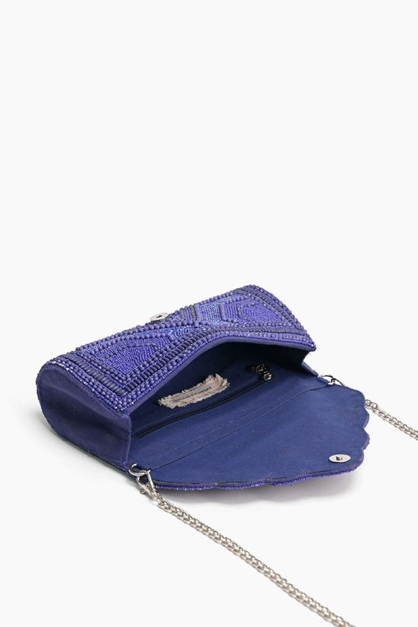 Midnight Sapphire Starlight Evening Clutch - Image 6