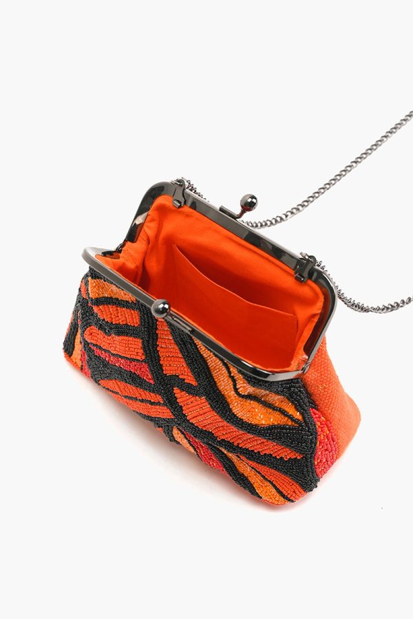 Orange Petal Canopy Frame Clutch - Image 5