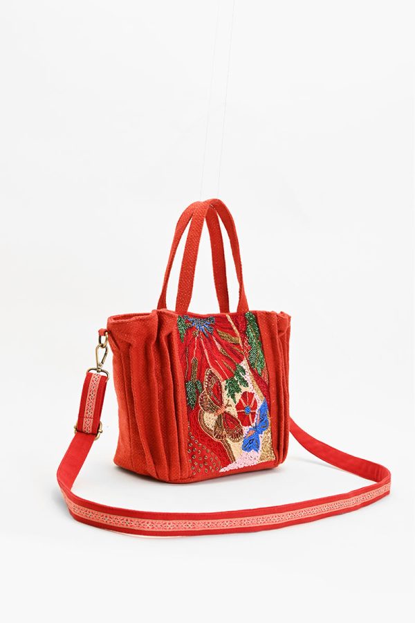 Vermilion Butterfly Bloom Tote - Image 3