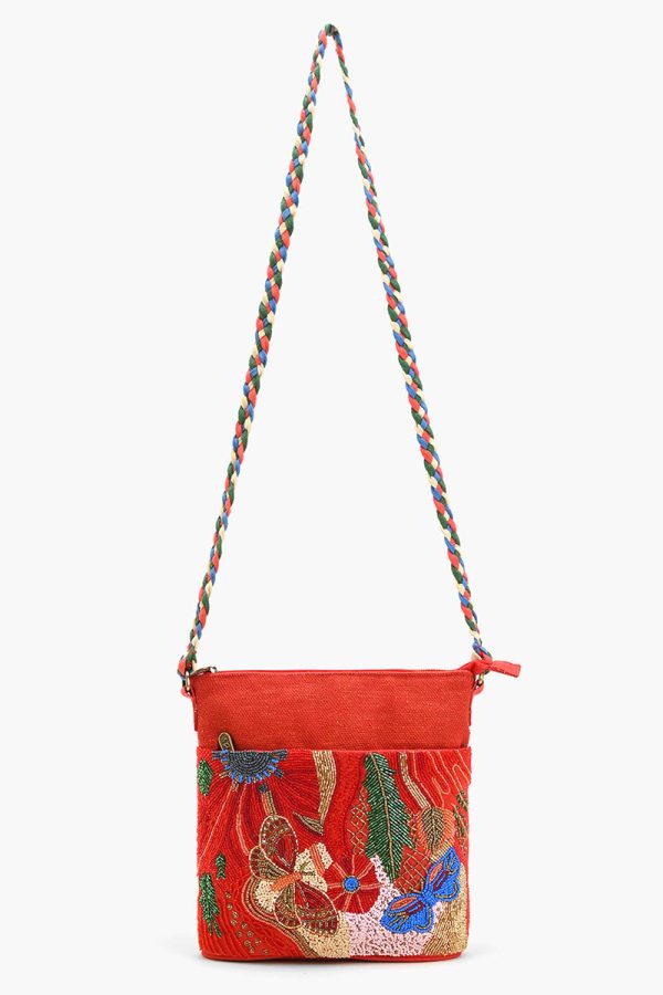 Vermilion Butterfly Bloom Crossbody Bag - Image 3