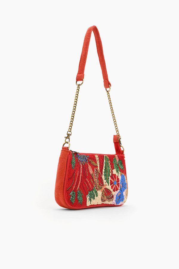Vermilion Butterfly Bloom Shoulder Bag - Image 3