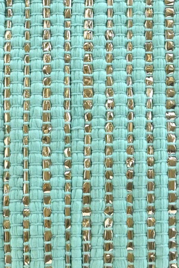 Natural Beauty Upcyled Hand Woven Mint Tote - Image 2