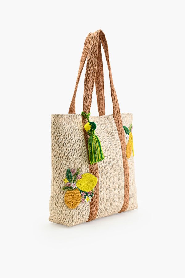 Make Lemonade Raffia Tote - Image 2