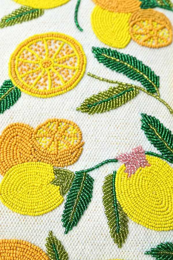 Make Lemonade Tote with Wicker Handle - Image 2