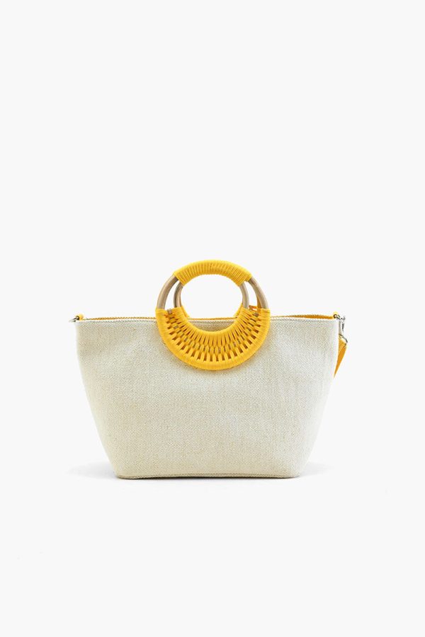 Make Lemonade Tote with Wicker Handle - Image 4
