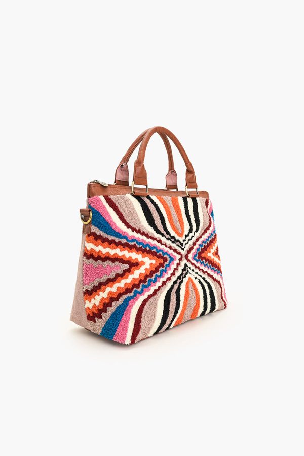 The Soho tan Tufted Tote - Image 3