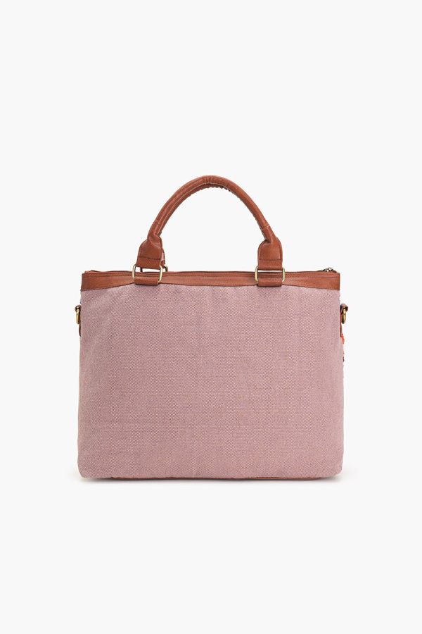 The Soho tan Tufted Tote - Image 4