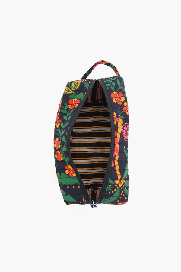 Black Multi Floret Toiletry Bag - Image 4