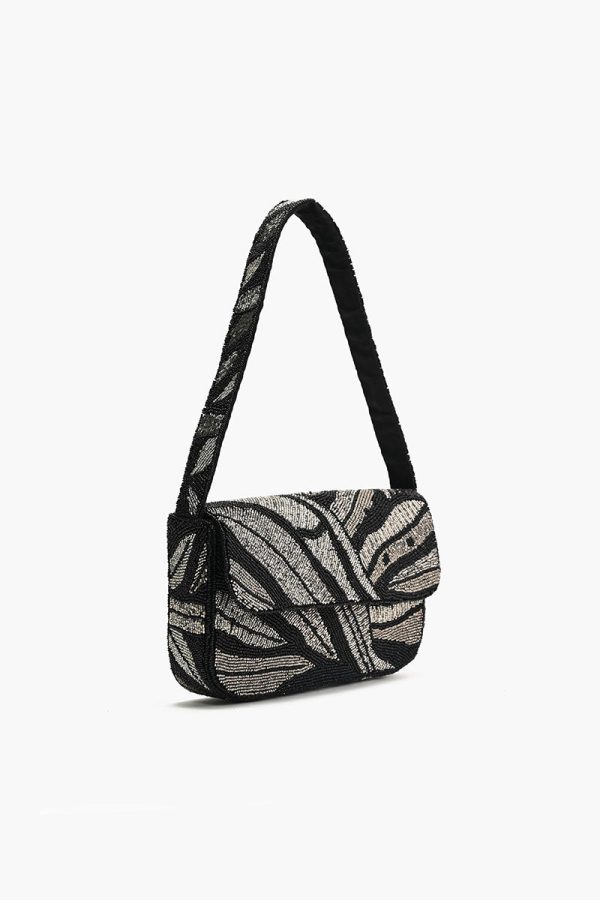 Midnight Silver Swirl Shoulder Bag - Image 3