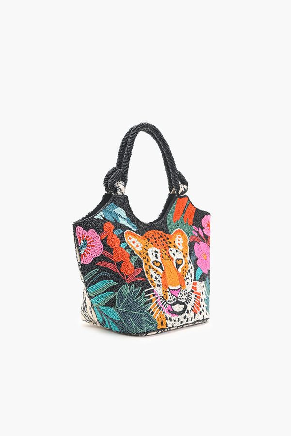 Tropical Leopard Embellished Handbag - Image 3