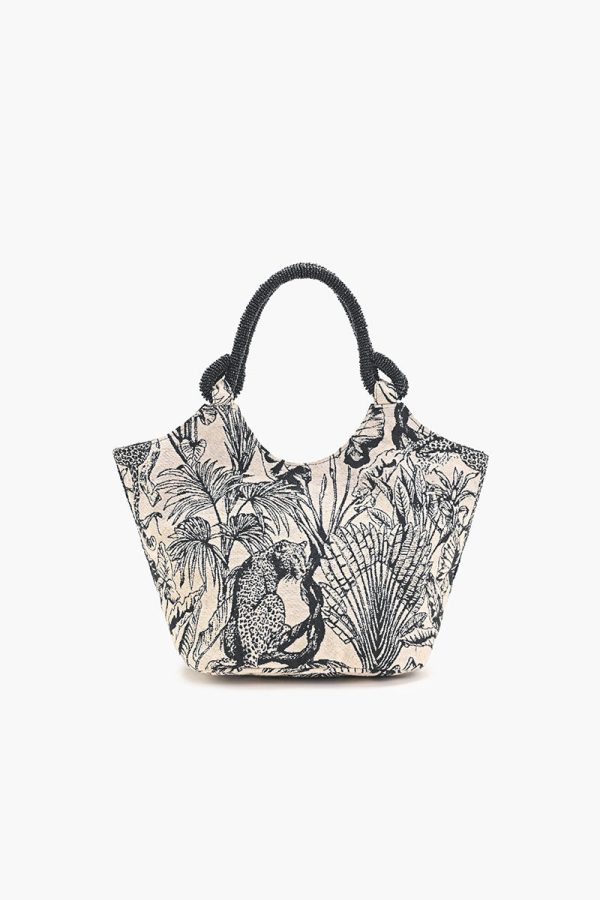 Tropical Leopard Embellished Handbag - Image 4