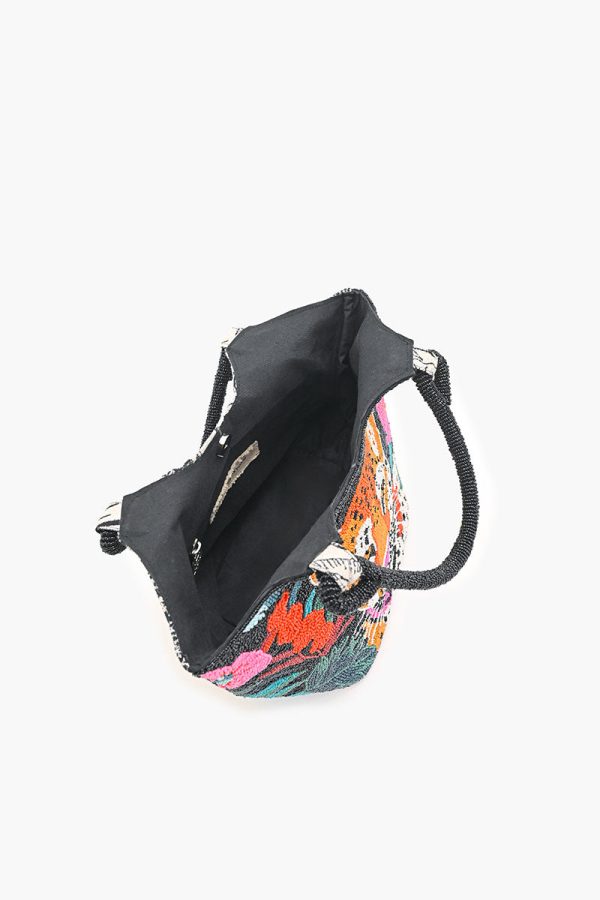 Tropical Leopard Embellished Handbag - Image 5