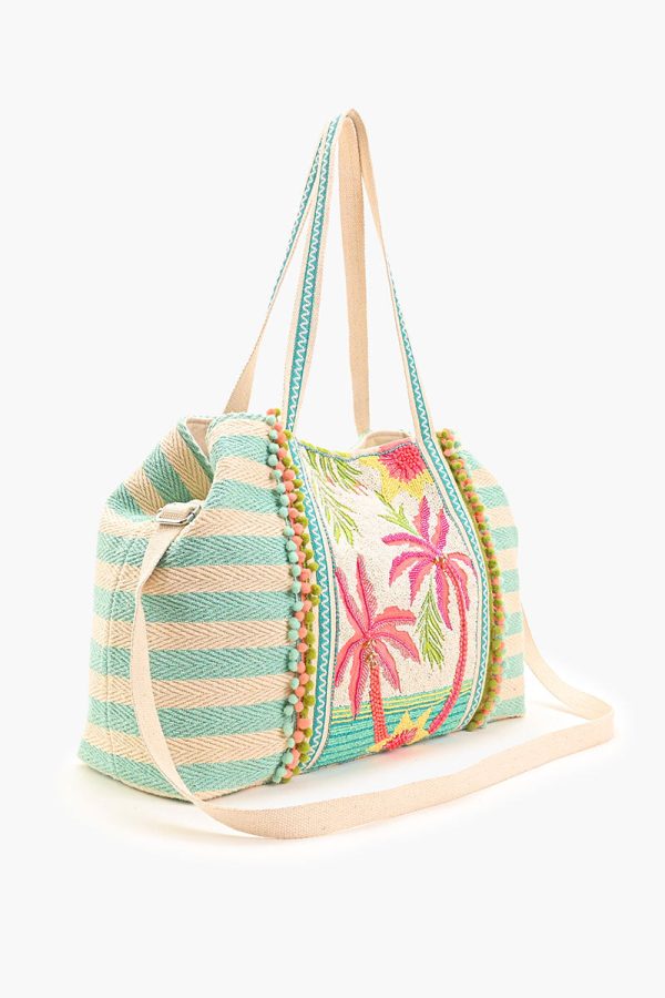Palms Away Embellished Tote - Image 3