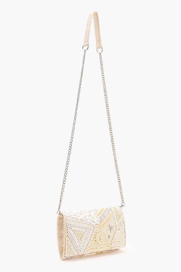 Shimmering Sands Embellished Clutch w/Crossbody Strap - Image 5