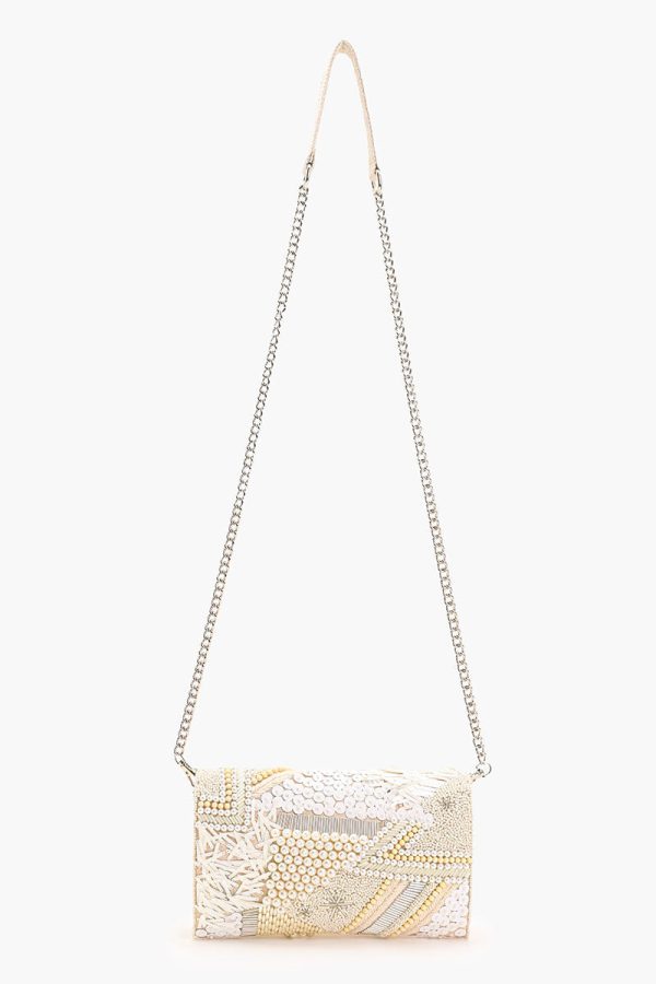 Shimmering Sands Embellished Clutch w/Crossbody Strap - Image 6