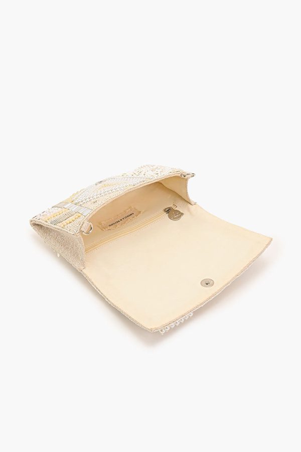 Shimmering Sands Embellished Clutch w/Crossbody Strap - Image 7