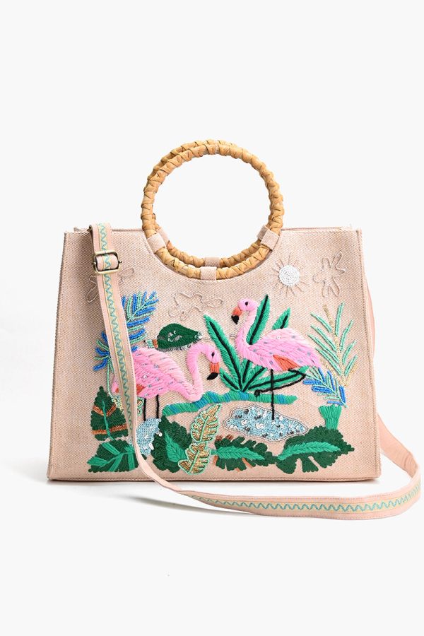 Tropical Pink Flamingo Tote - Image 4