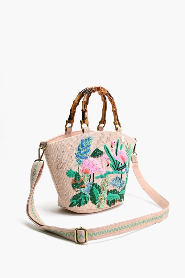 Tropical Pink Flamingo Mini Tote - Image 3