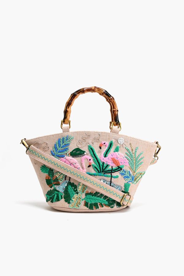 Tropical Pink Flamingo Mini Tote - Image 4