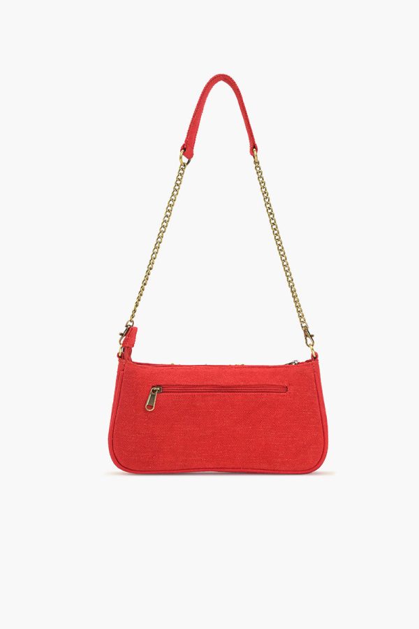 Harlequin Fringed Baguette Bag - Image 3