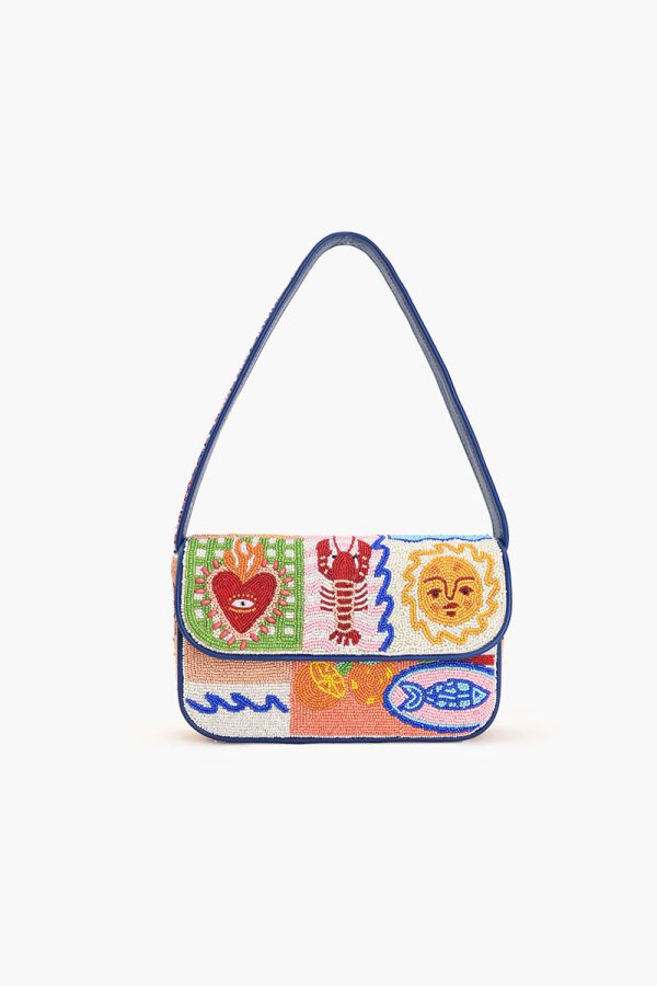 Sun & Sea Beaded Shoulder Bag