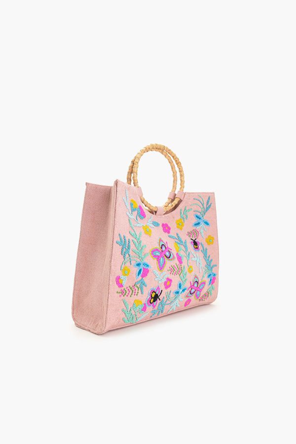 Blushy Flutter Beaded Tote - Image 3