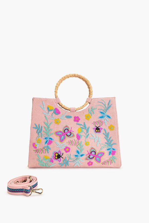Blushy Flutter Beaded Tote - Image 6