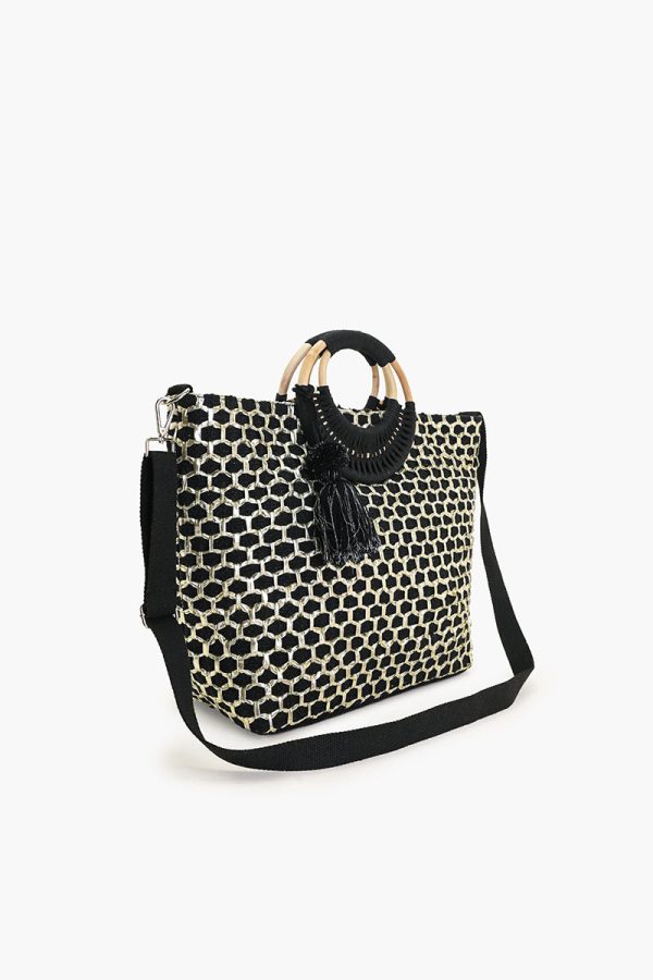 Honeycomb Midnight Lurex Tote - Image 3
