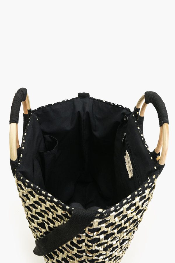 Honeycomb Midnight Lurex Tote - Image 5