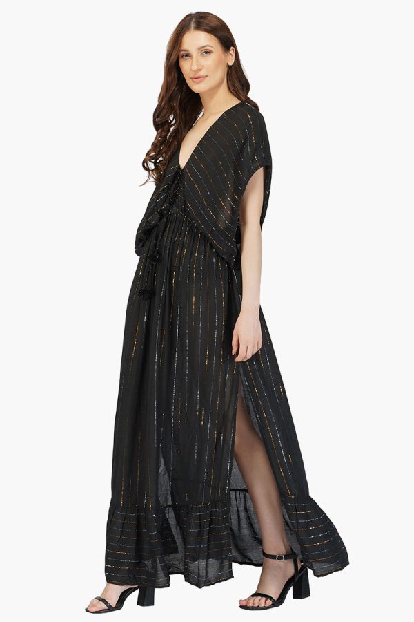 Dark Angel V-Neck Maxi Dress - Image 3