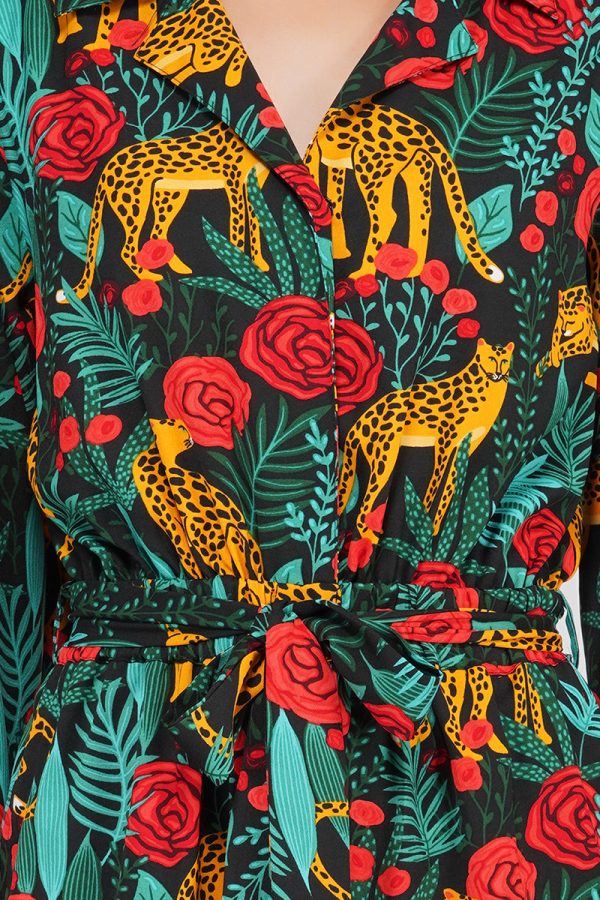 Jaguar Dreams Animal Print Full Sleeves Jumpsuit - Image 6