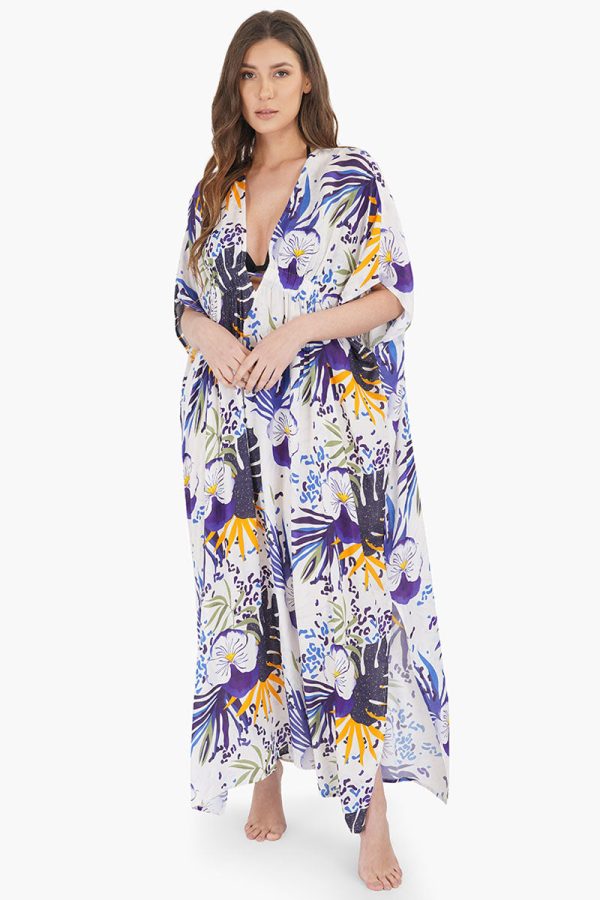 Tropical Twilight kaftan Cover Up